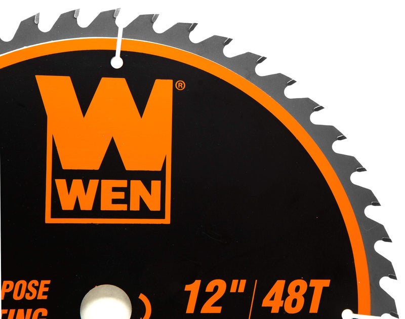 WEN BL1248 12-Inch 48-Tooth Carbide-Tipped Professional Woodworking Saw Blade for Miter Saws and Table Saws,Silver - Image 2